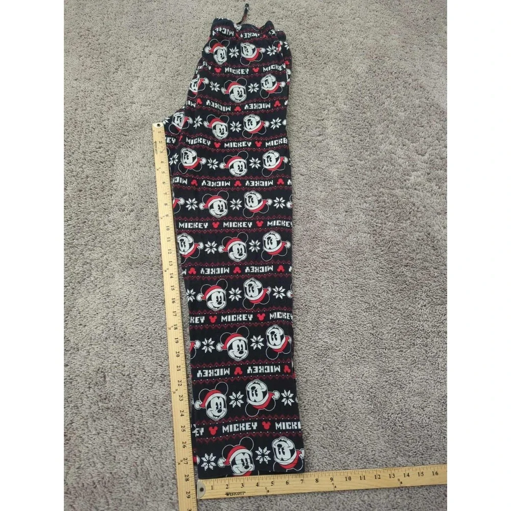 Disney Mickey Mouse Pajama Pants Mens Large Black Pull On Sleep‎ Loungewear - Picture 5 of 7